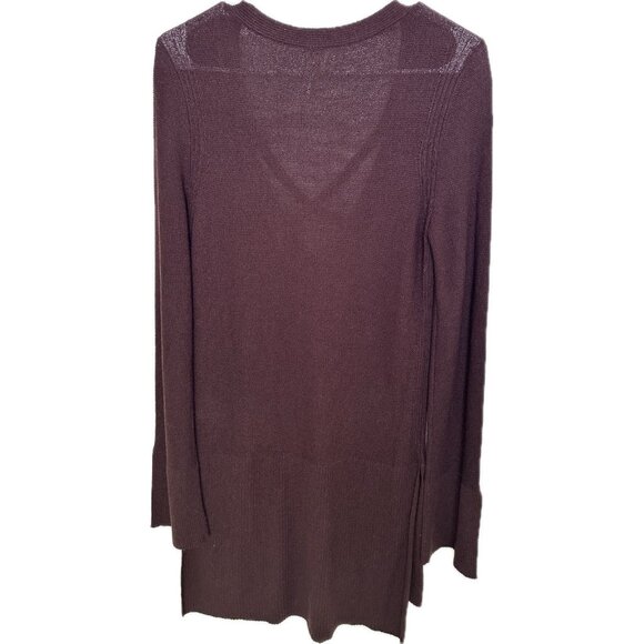 Free People Crisscross Tunic Sweater Small Mocha Brown Boho Long Sleeve - Picture 5 of 9